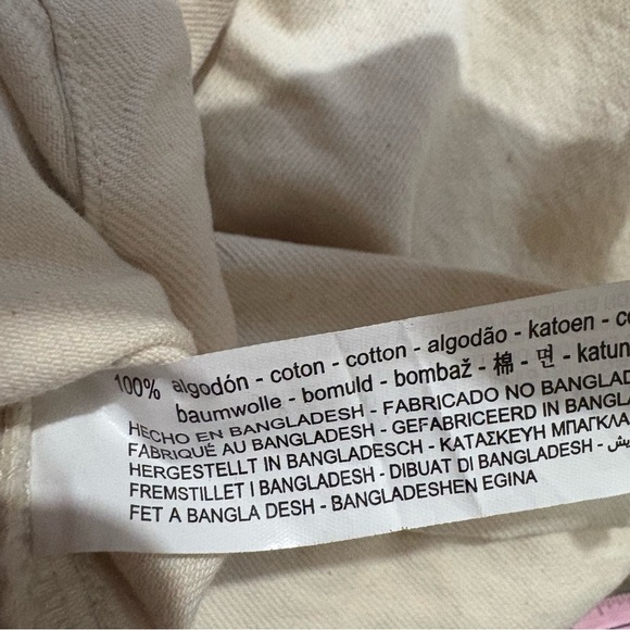 Bershka Women’s Sz M Ivory Canvas Jacket Pockets Buttons Classic Preppy Cropped - Picture 11 of 11